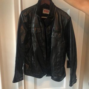 Men’s Levi Black leather look jacket